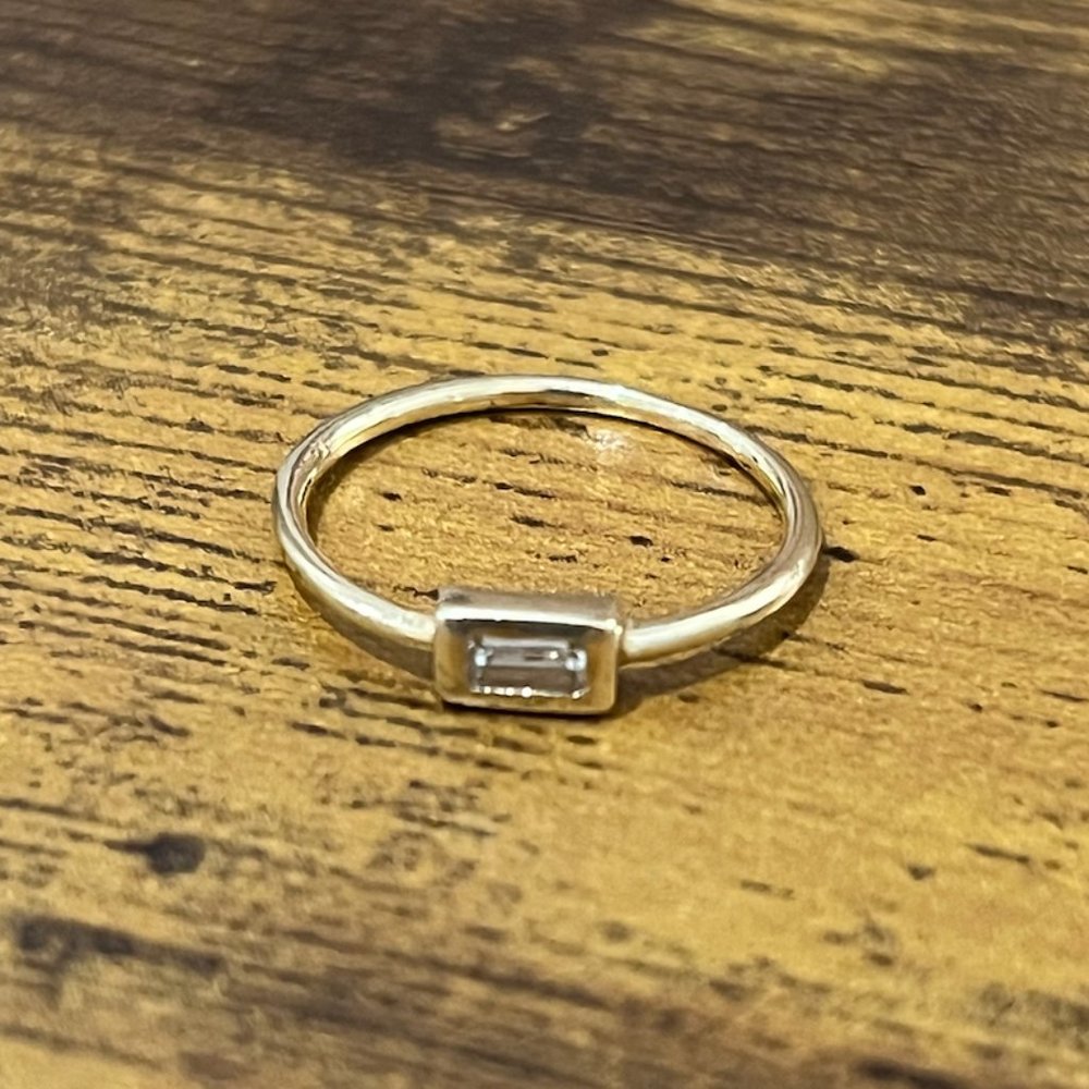Small Baguette Diamond Ring Stone and Strand